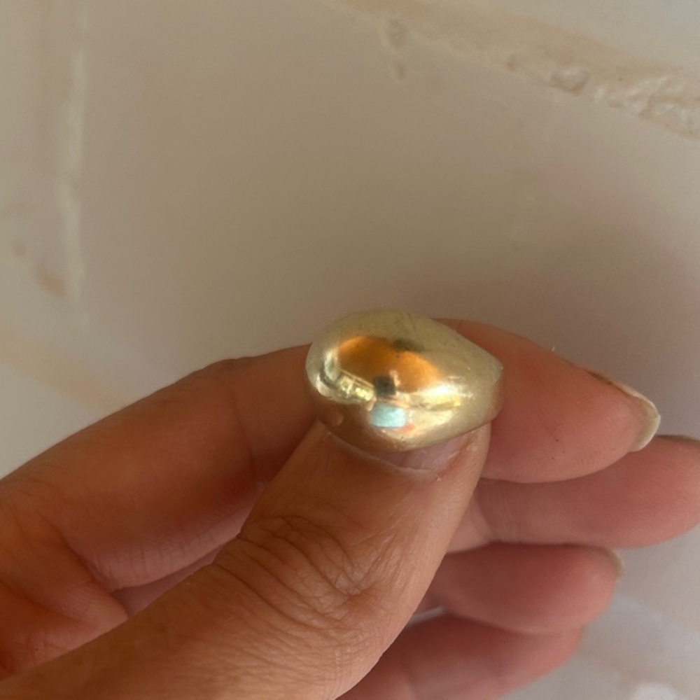 Vintage 14k Yellow Gold Dome Shape Cocktail Pinky Ring Size 3.5 Weighs 4 Grams